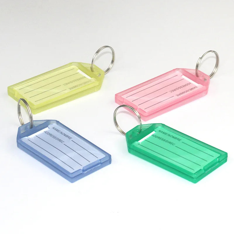 Transparent Flip Key Plate Key Chain Luggage Tag Hotel Listing Hotel Tag Classification Board Label Plate PP Material
