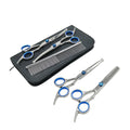 Professional Pet Dog Grooming Scissors Stainless Steel Curved Thinning and Straight Cutting Tool Set for Pet Hair Management