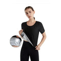 Hot Sport Running Workout Fat Burning Slimming Weight Loss Neoprene Black Women Sweat Sauna Shapewear T Shirt