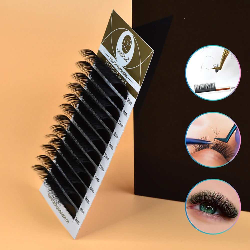LashPlus Supplier C CC D DD Curl Professional Fast Delivery Private Label Paper Box Lash Easy Fanning Volume Eyelash Trays