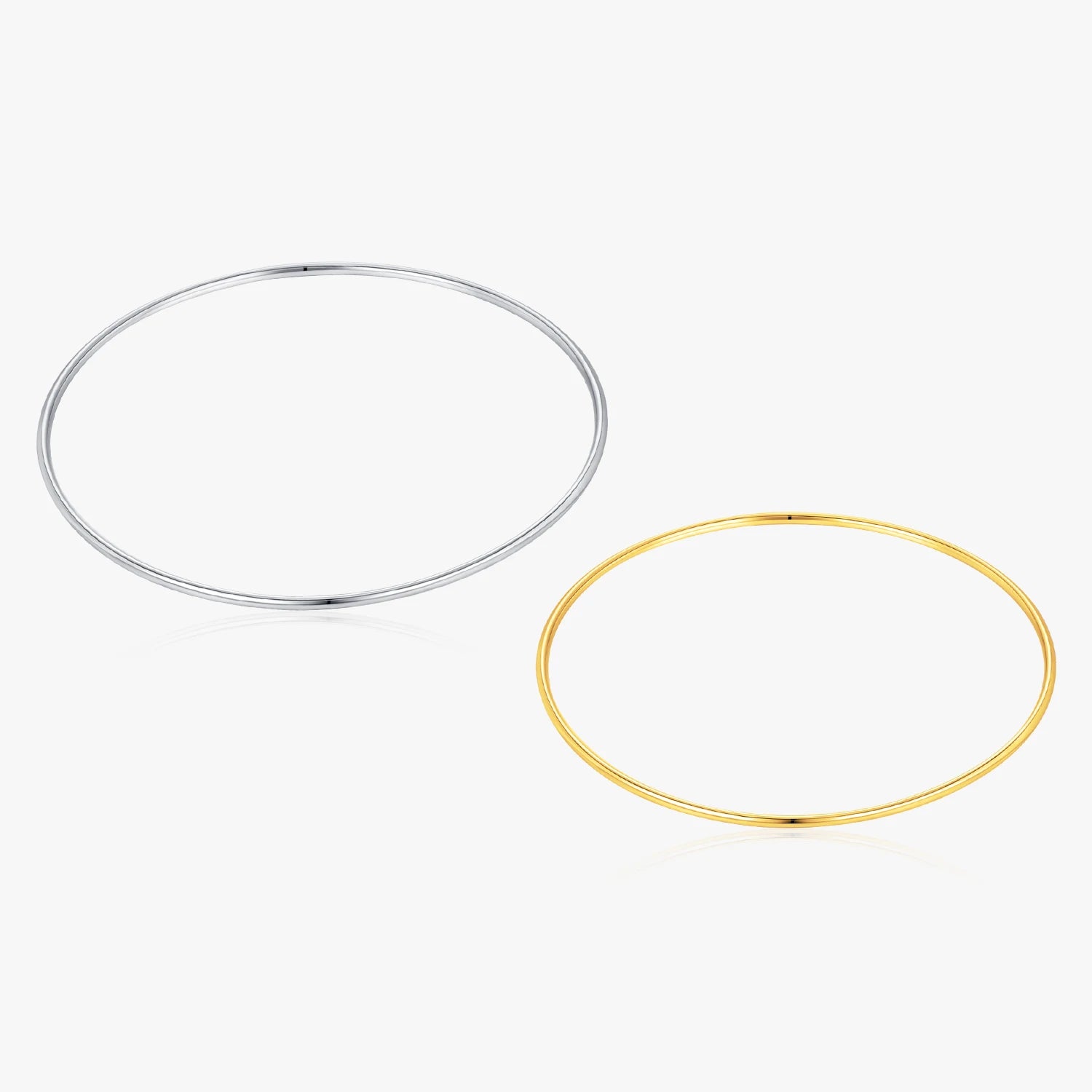 Solid 925 Sterling Silver Fine Jewelry Fashion Classic Basic Simple Bangle for Women