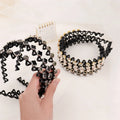 Wholesale Rhinestone Headbands Flower Hairbands Wave Face Wash Headbands for Girls Women