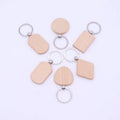 Personalized DIY Wood Key Chains Round Beech Blank Keyring for Gift Decoration Custom Logo Keychain Blanks