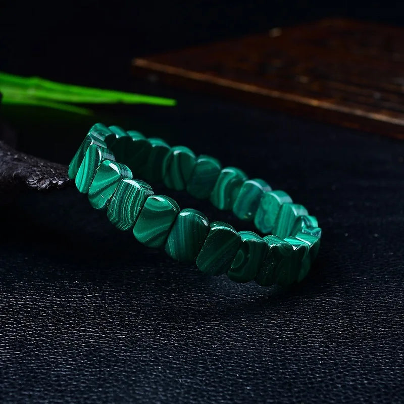 Natural Malachite Crystal Crafts Bracelet Rough Stone Ornaments for Festive Gifts Jewelry