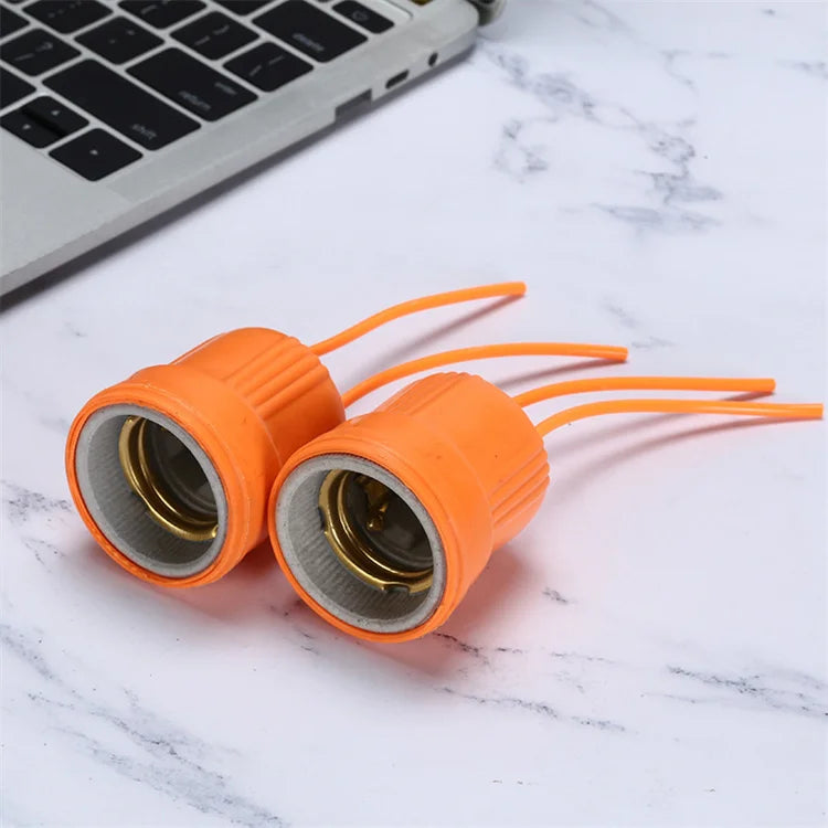 Waterproof Ceramic Pendant E27 Lamp Base Bedside Plastic Screw Chandelier Light Head Machine Tool Lamp Holder