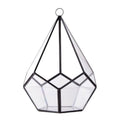 Black Silver Gold Polyhedron Prism Glass Geometric Terrarium Wholesale for Succulent Air Plant Flower Pot Use