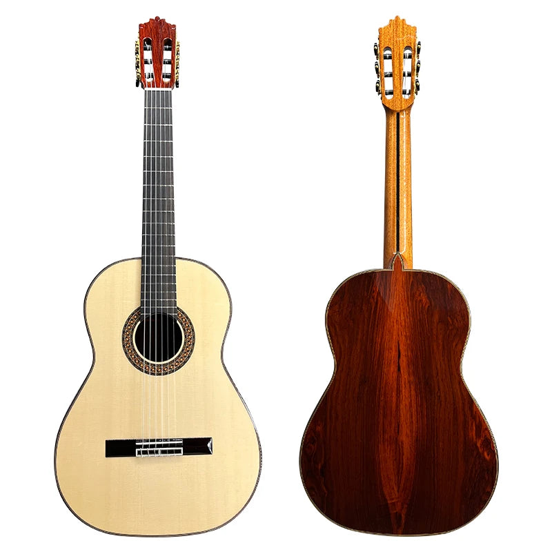 China Aiersi Handmade Advanced Nylon String Bouchet Bracing Spanish Classical  Guitar All Solid Cocobolo Guitar