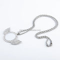 Wholesale Sublimation Valentines Blanks Jewelry Sublimation Angel Wing Necklace