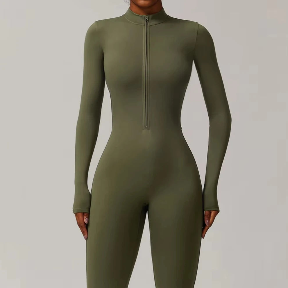 Hot Sale Customized Women's Sports Bodysuits & Jumpsuits Gym Fitness Casual Plain Nylon Spandex Butt Lift Shapewear Jumpsuits