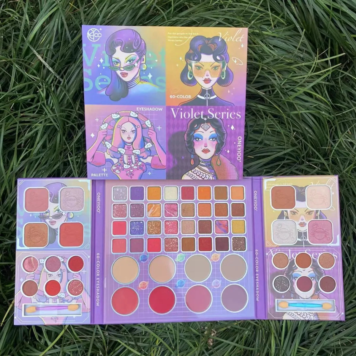 60Color Chemical Powder Eye Shadow Factory Direct Card Captor Sakura Pattern Custom Waterproof High Pigment Pearlescent Matte