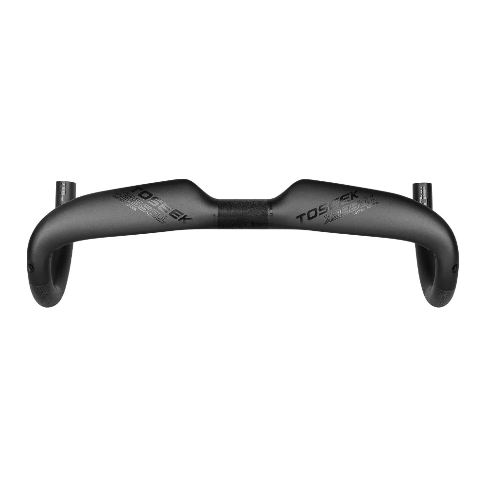 TOSEEK Road Bike Handlebar Carbon Fiber Road Cruiser Bicycle Handlebar with 31.8mm Clamp Diameter and 400-440mm Width Bike Parts