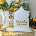 Muslim Acrylic Castle Ramadan Kareem Table Ornament for Islam Party Decorations