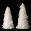 Hackle-Flue Feather Decorative Rooster White Feather Tree for Christmas Decoration
