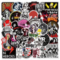 54Pcs Fashion ROCK Band Graffiti Decorative Stickers Label for Suitcase Laptop Guitar Scrapbook Skateboard Waterproof Sticker