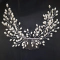 Popular Gentle Luxury Pearl Bridal Headpiece Accessories Fancy Wedding Hair Vine Party Prom Hair Clip Jewelry Brides Barrette