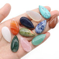 30x15mm Teardrop Shaped Gemstone Cabochons Flatback Agate Cabochons Stone for Necklace Jewelry Making DIY Craft Home Decoration