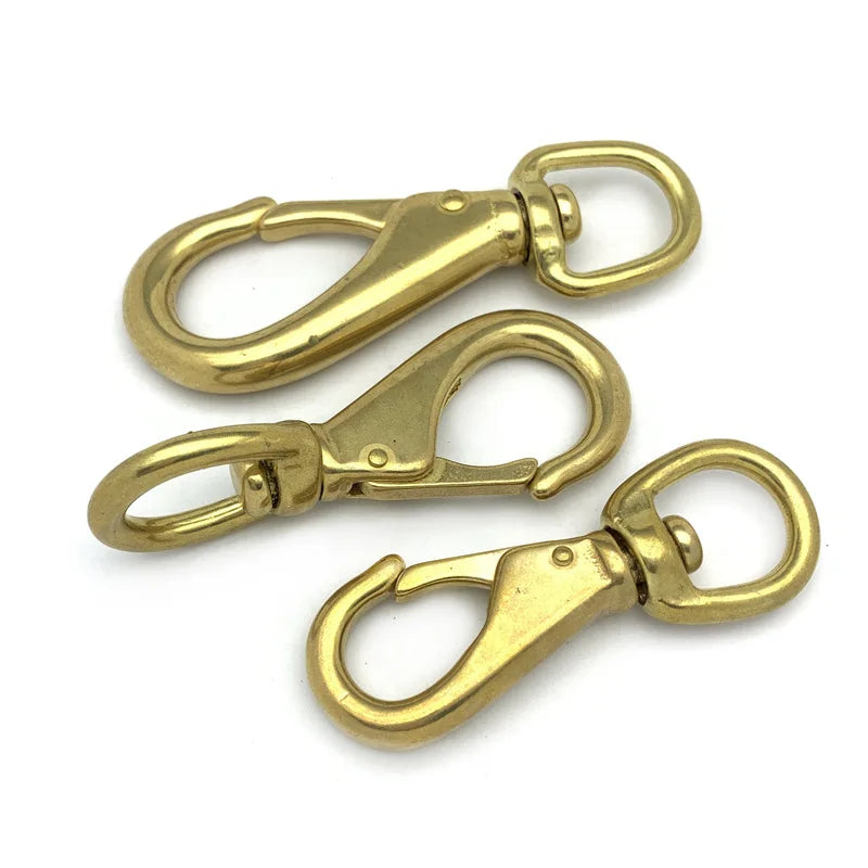Large Hook Bag Accessories Swivel Solid Brass Hardware Trigger Clasp Bag Hanger with Gold Plating Fashion Design