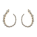 2025 Trendy Fashion Geometric Zircon Alloy 18K Gold Plated Charm Big Earrings