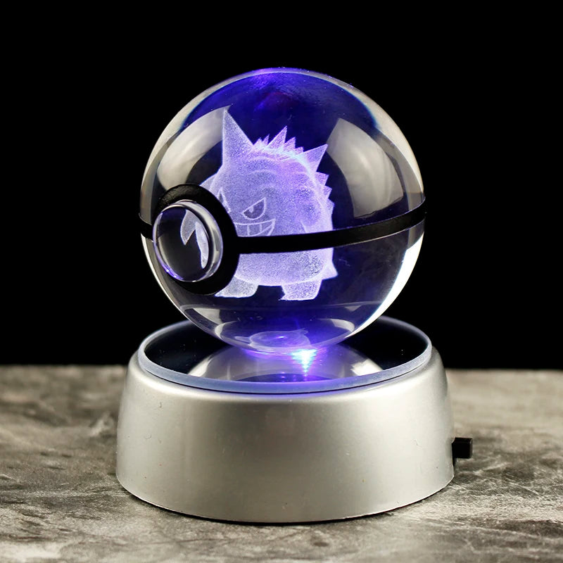 Dropshipping 3D Crystal Pokemon Ball Pokeball Glass Pokemon Go Balls Toys