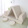 Factory Soft Breathable Full Organic King & Queen Sofa Foam Kids Play Couch 100% Natural//
