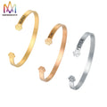 Stainless Steel Cute Stamped Paw Shape Open Spiritual Diy Engraving Bracelet Pet Cat Dog Paw Bracelet Cuff Bangle