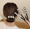 New Design Women Accessories Hairpin Hair Holder Curling Tool Hand Made Flower Hair Device Pearls Hair Sticks