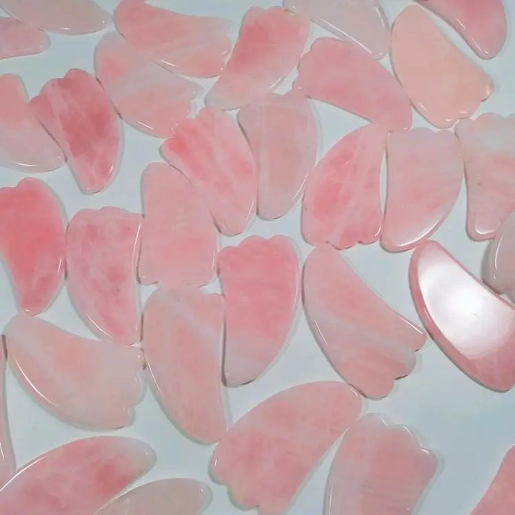 HY Customized Crystal Crafts Factory Price Natural Hand Made Rose Quartz Gua Sha