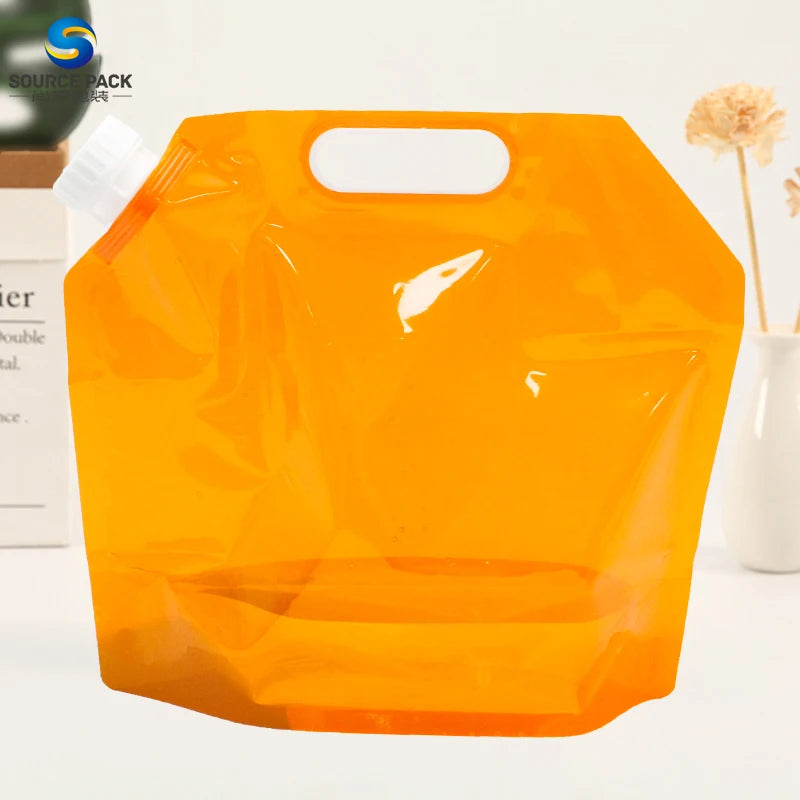 Portable Sealed Plastic Bag Cold Drink Draft Beer Liquid Transparent Stand up Pouch Nozzle Bag