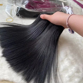 Wholesale Bundles Weft Bone Straight Human Hair ExtensionsTop Quality Unprocessed Virgin Hair Double Drawn Vietnamese Raw Hair