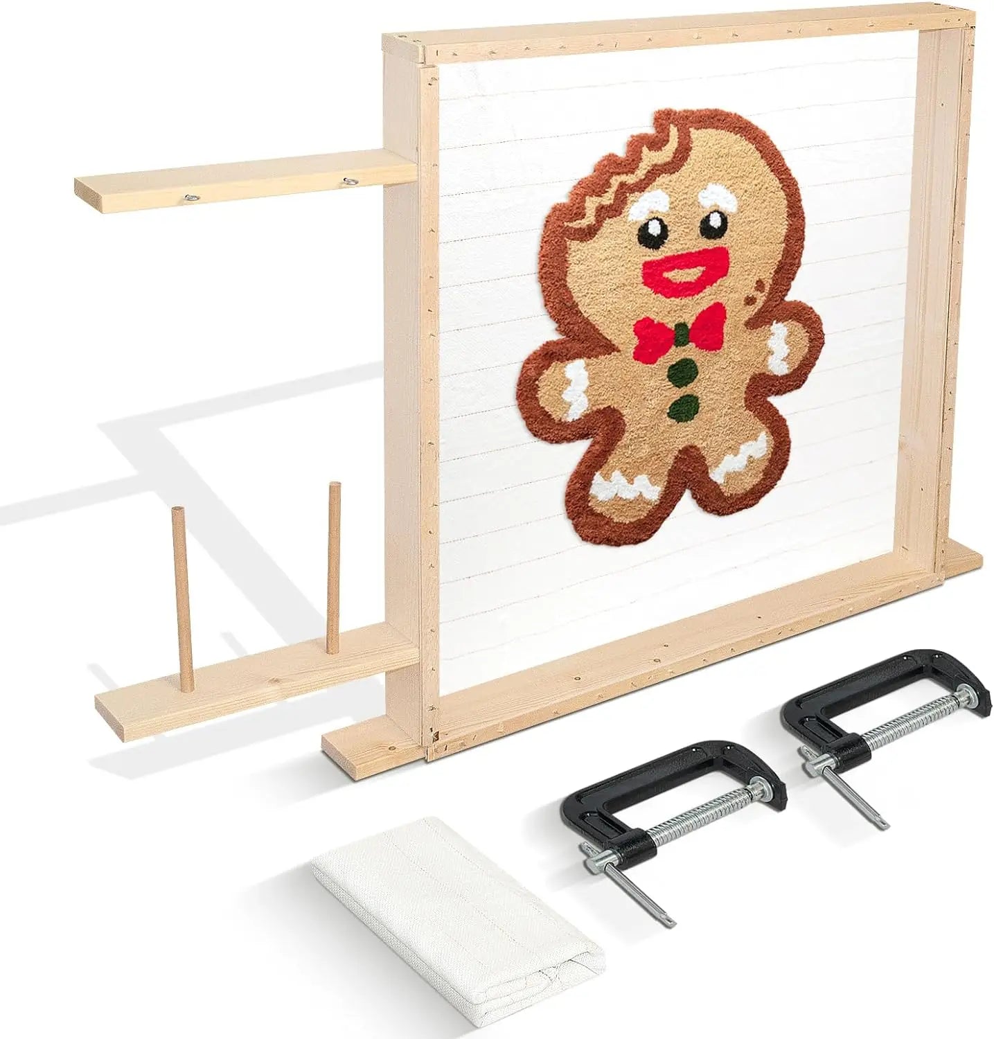Wholesale Custom Size Wooden Durable Wood Tufting Frames for DIY Rug Making Weaving Carpet Home Pet Knitting