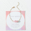 Hot Sell Customize Natural Crystal Beads Bracelet Simple Rose Quartz Bracelet