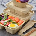 Free Sample 100% Biodegradable Compostable Disposable Eco-Friendly Paper Food Container Made Bagasse Custom Logo for Camping MegaBDM