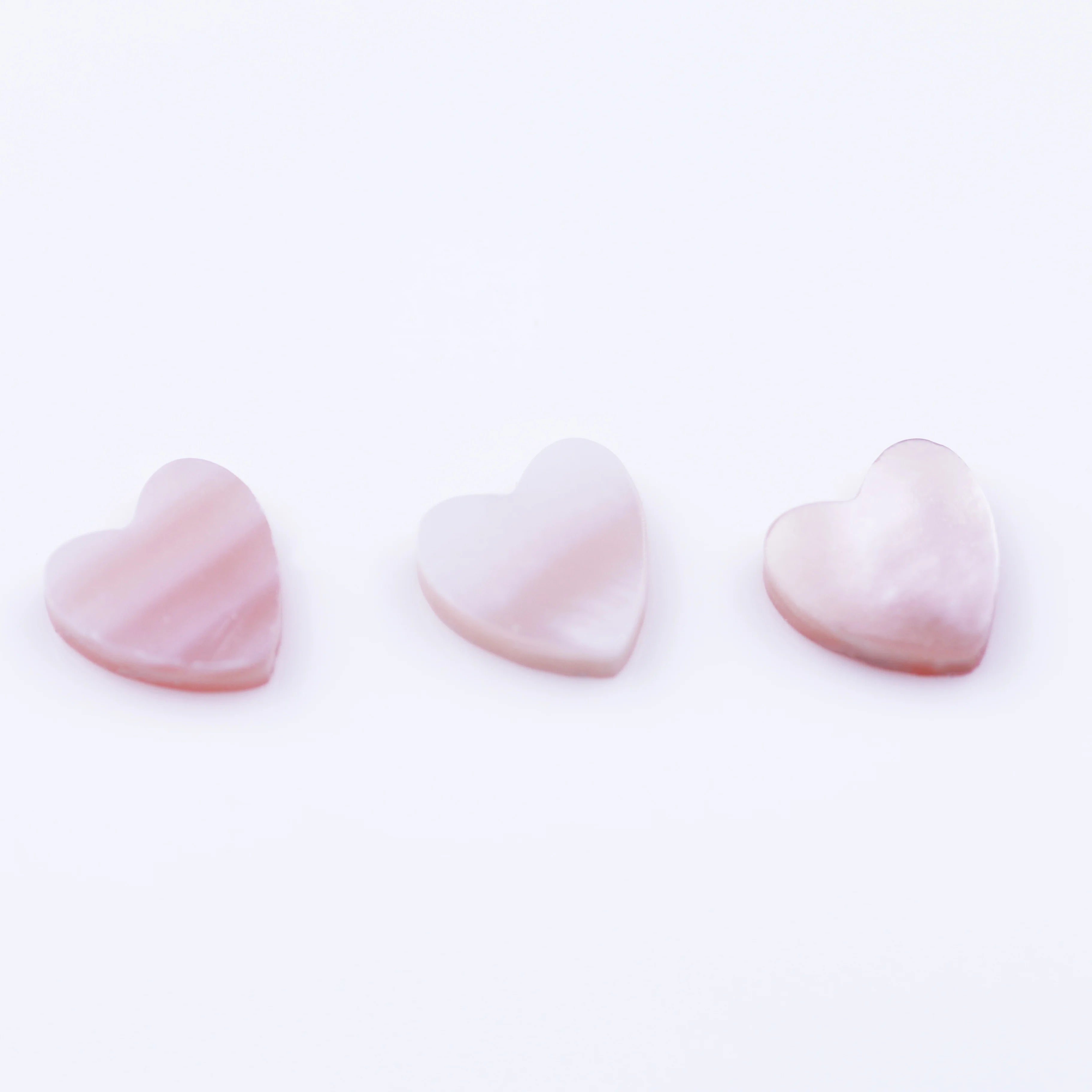 Wholesale Natural Loose Gemstone Pink MOP Shell Heart Shape Mother of Pearl Pink Shell