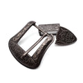 Wholesale Italian Men's Classic Brass Belt Western Three-piece Belt Buckle Set
