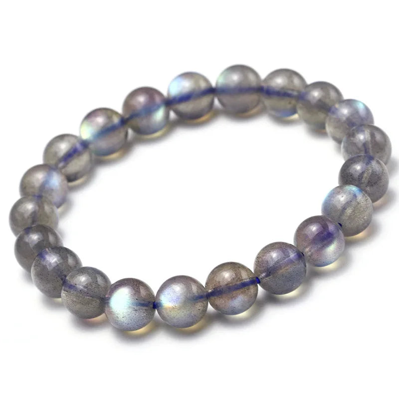 Natural Stone Jewelry Charm Moonlight Labradorite Beaded Bracelet ST339