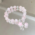 Trendy Candy Color Crystal Star Bracelet Adjustable Beaded Bracelet Glass Beads Fine Jewelry Bracelets Jewelry for Women Girls