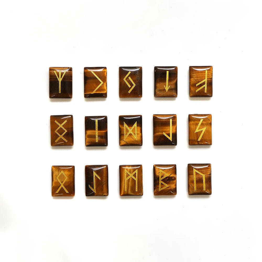 Wholesale Engraved Semi-precious Rune Symbols Stone Home Decoration for Home Decor Healing Crystal Love Gemstone Feng Shui