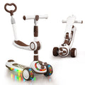 Trotinette Pour Enfants 3 Wheels LED Pu Children's E Scooter Kid Kick Scooters Foot Scooters for Children Music and Lights