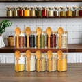 YOLOWE HOME 280ML Glass Storage Container with Lids Kitchen Food Coffee Tea Storage Container