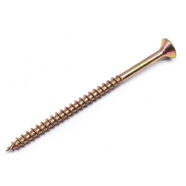 Chipboard Screw Half Thread Yellow Zinc Zinc Plated Board Wood Screws Galvanized Pozidrive Wood Chipboard Floor Screws