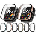 ShanHai PC Protective Case for Xiaomi Redmi Watch 5/5 ESIM/Redmi Watch 4 Bumper Full Coverage Tempered Glass Screen Protector