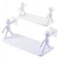 Floating Bathroom Shelves Without Drilling Storage Wall Rack Home Organizer Ledge Hardwares Cabinet Kitchen Toilet Accessories