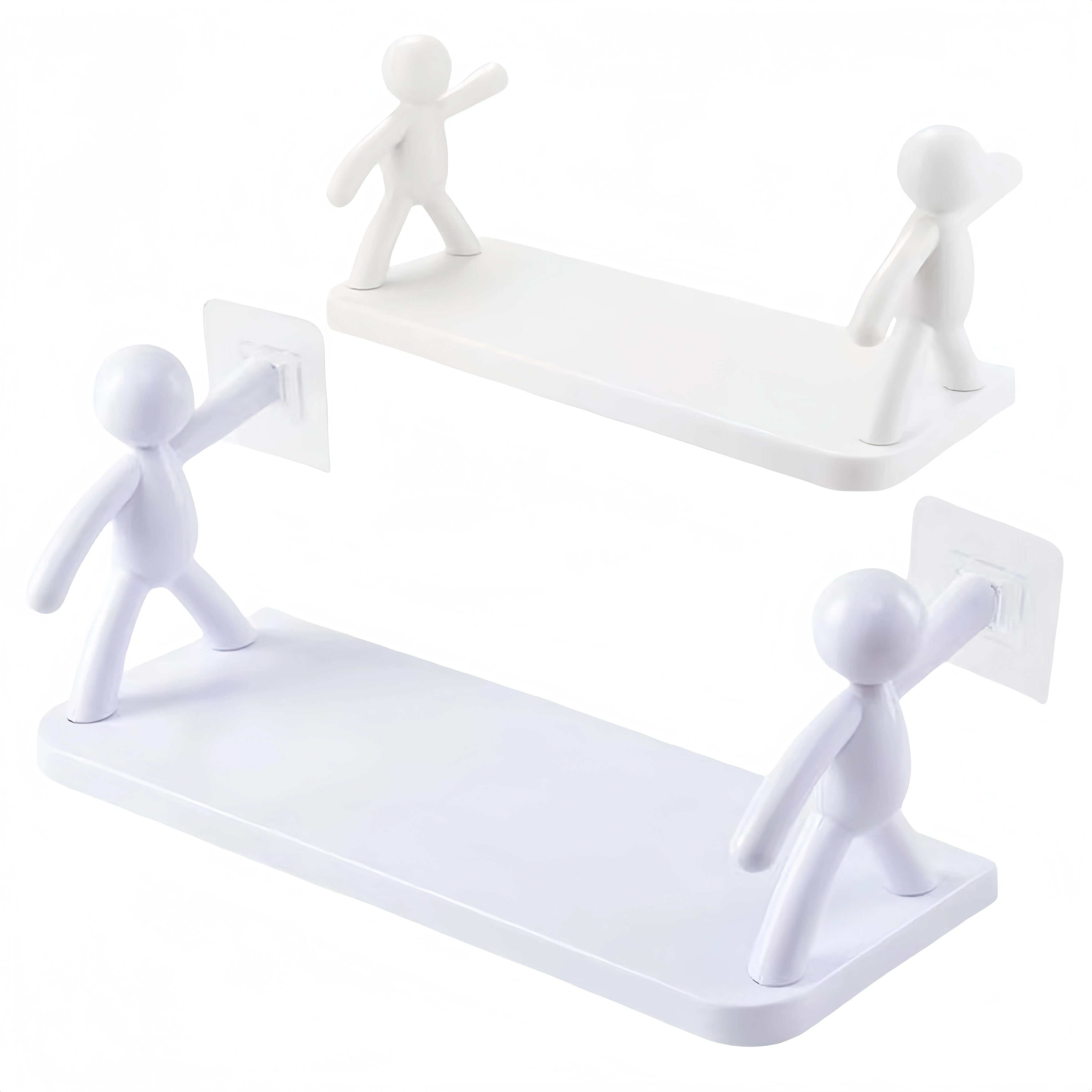 Floating Bathroom Shelves Without Drilling Storage Wall Rack Home Organizer Ledge Hardwares Cabinet Kitchen Toilet Accessories