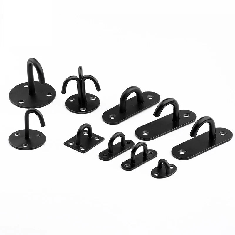 Wall Mount Lanterns Hangers Flower Basket Black Single Hook Wall Ceiling Mounted Hooks