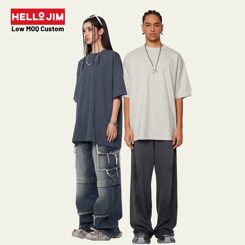 Bulk Tshirts Plain Oversized Tshirt 345gsm Unisex Plain t Shirt Oversized t Shirts Men Zwaaegewicht