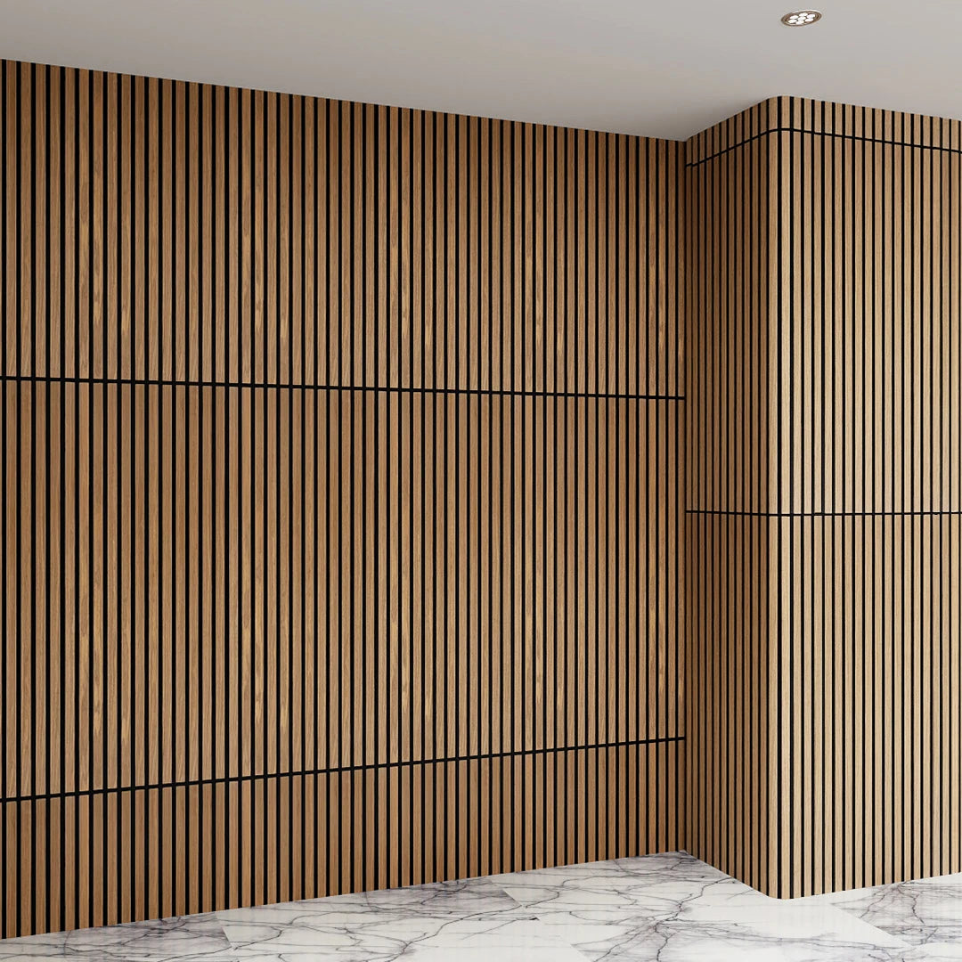 KASARO Soundproof Panneau Acoustique Fluted Wall Panels Fabric Wood Acoustic Slat Panels for Walls