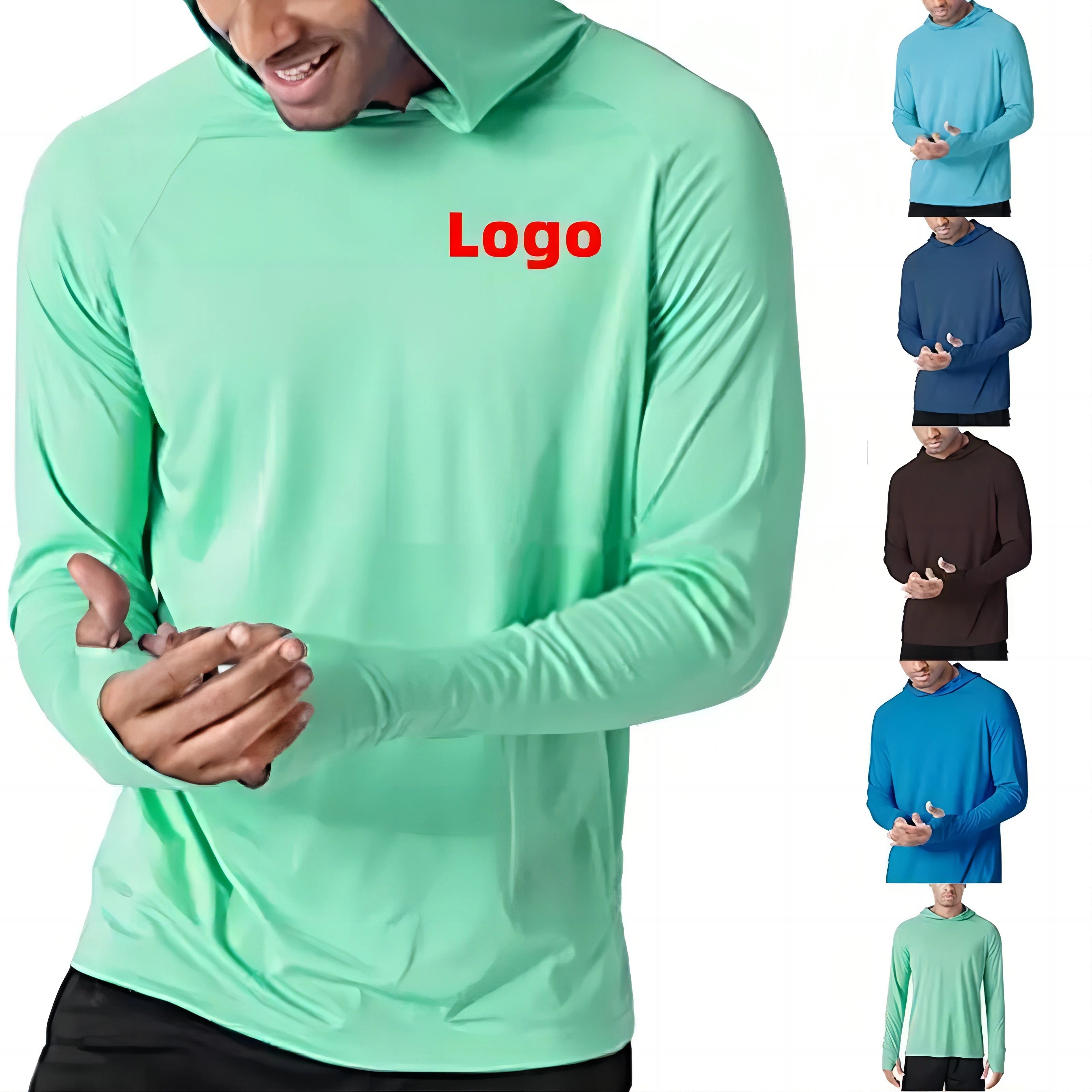 Factory Manufactured Long Sleeve Fishing Shirts With Hood for Men Uv Protection