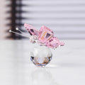 Cute Glass Ornament Animal Statue Crystal Glass Flying Butterfly Wedding Decorations Souvenir