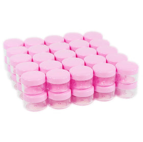 PS Plastic Jars 1/4 oz .25oz Clear Jars With Smooth Caps