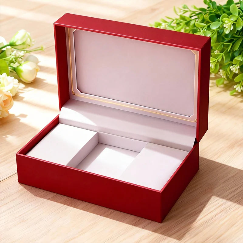 Custom logo Printing Cardboard square Luxury Jewelry Packaging Watch Bracelet Red Envelope Card Gift Box Set of Paper Boxes
